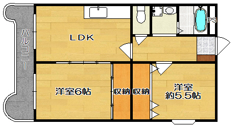 クラシックビレッジ間取2LDK