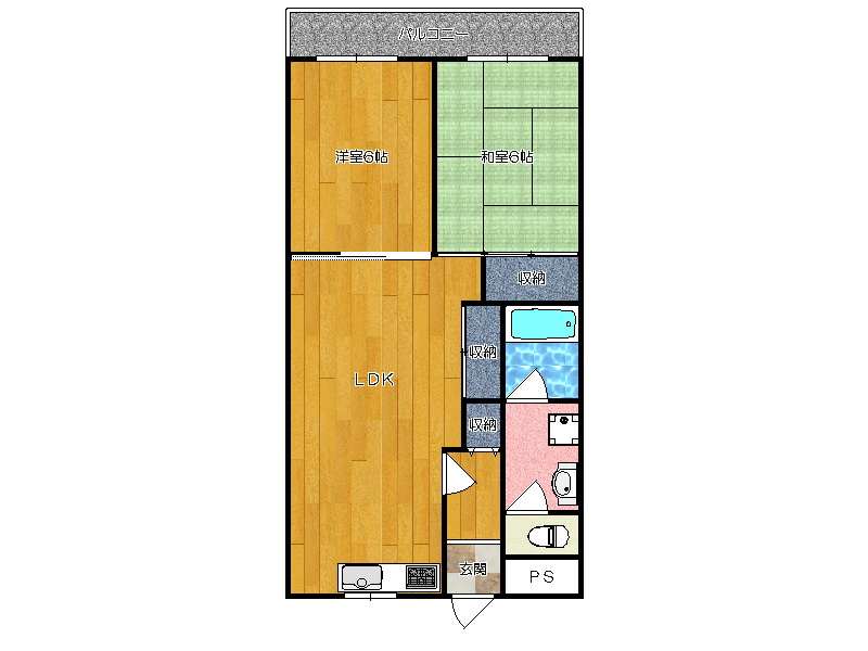 アヴリオⅡ間取2LDK