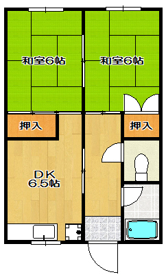 ｼｬﾄｰﾔｽﾐA間取3