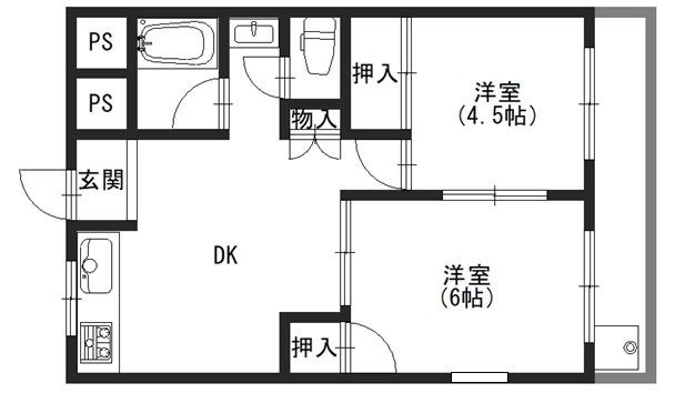 コーポくにじま間取り図