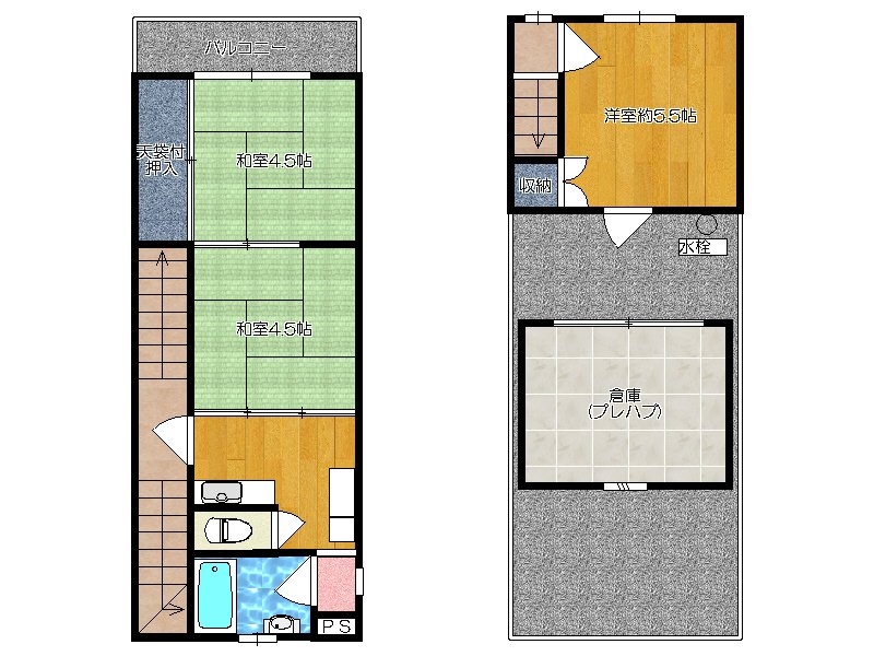 京橋商店街ビル4F間取